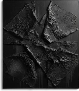 Monolithic Fractures In Charcoal: A Monumental Study Of Tectonic Chaos And Shadow — David Moreau