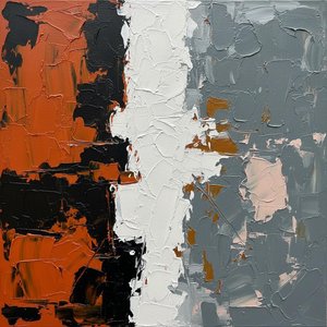 Monolite Frammentato: Uno Studio Spontaneo Di Arancio Bruciato E Ombra Scultorea — Christian Noiret