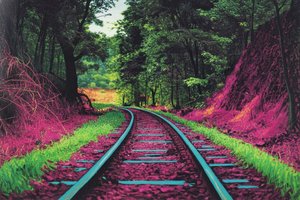 Cyaner Pfad Durch Den Magenta-traum — Marion Pelletier