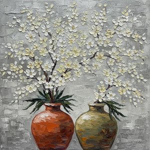 Ethereal Bloom In Impasto: A Monumental Study Of Earth And Silvered Light — Christian Noiret