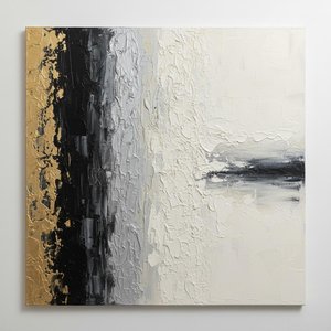Gilded Shadows And The Weight Of Silence In Textured Monochrome Gold — David Moreau