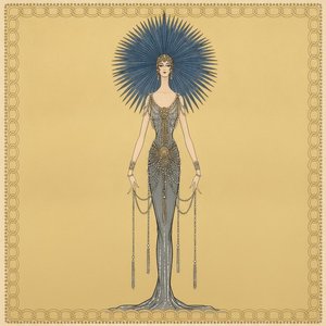 Prussian Blue Sunburst And Gilded Chainwork Portrait — Valentin Laurent De Courcey