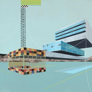 Architectural Equilibrium In Cyan: A Monumental Study Of Geometric Tension And Floating Form — Jean-paul Blanchet