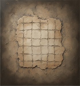Échos Fragmentés De La Terre Ancienne Dans Un Relief Sépia Monolithique — David Moreau