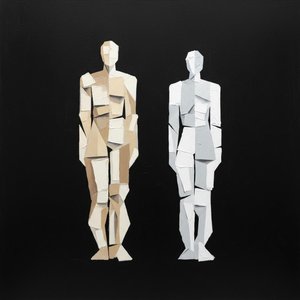 Fragmented Souls In Monochromatic Silence: A Singular Study Of Geometric Tension — Laurent Fabre