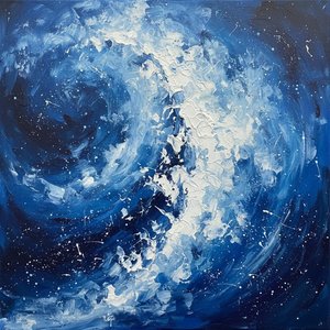 Cerulean Vortex: A Singular Study Of Kinetic Motion And Midnight Depths — David Moreau