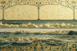 Cerulean Symphony In Gilded Filigree — Élise Colin