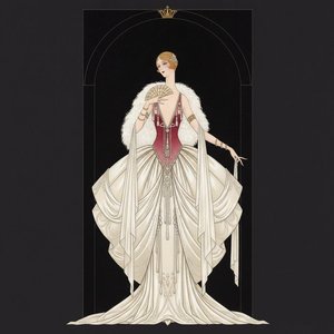 Gilded Archway Amidst Burgundy Silk And Pearl Droplets — Valentin Laurent De Courcey