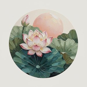 Florecimiento Etéreo En Salvia Y Melocotón: Una Obra Maestra Monumental De Impasto Meditativo — Laurent Fontaine