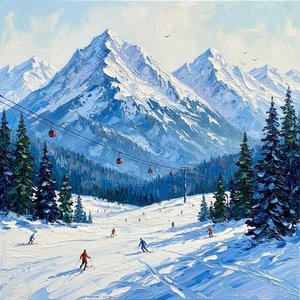 Pics Azur Monolithiques Au-dessus D'un Horizon Alpin D'hiver Serein Et Étendu — Christian Noiret