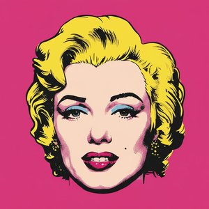 Risonanza Cromatica: Un Monumentale Ritratto Pop In Vivace Magenta E Oro — Laurent Charpentier
