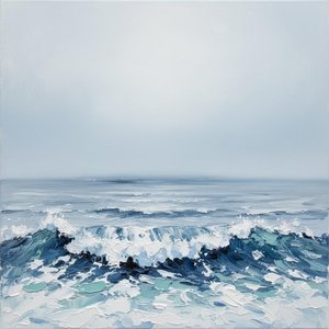 Ethereal Tides Of Deep Indigo: A Sculptural Study In Atmospheric Solitude — Christian Noiret