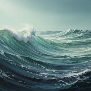 The Monumental Ascent Of Teal Majesty Over Pale Horizons — Christian Noiret