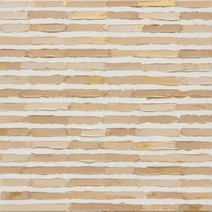 Vergoldete Sande Der Gelassenheit: Eine Monumentale Studie In Strukturierter Gold- Und Cremefarbe (impasto) — Laurent Fabre