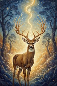 The Alchemical Descent Of The Eternal Stag — Jacques Villedieu