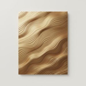 Gilded Topographies: A Monolithic Flow Of Radiant Champagne And Bronze Waves — Laurent Roche