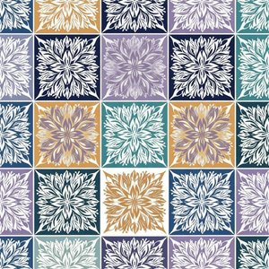 Celestial Tessellation In Midnight Navy And Radiant Ochre Gold Meditative Mandalas — Clément Hardy