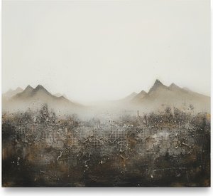 Monolithic Shadows And Ethereal Mists In A Singular Moment Of Earthly Decay — David Moreau, Plaster & Texture Art