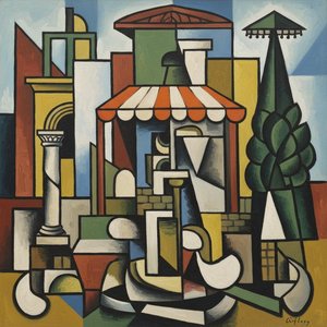 Fragmented Solitude In Ochre And Azure — Marc Duvallier