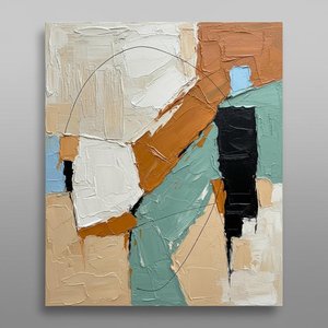 Monolithic Echoes In Ochre And Sage: A Singular Study Of Textured Equilibrium — Laurent Fabre