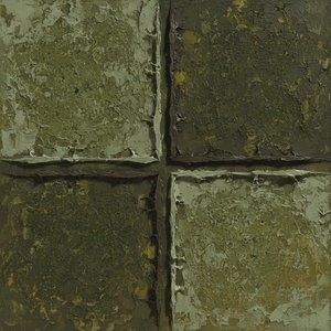 Monolithic Quadrants In Moss And Shadow: A Sculptural Study Of Earthly Permanence — David Moreau