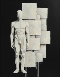 Monolithic Shadows: A Singular Study Of Geometric Form And Melancholic Grace — Laurent Fabre