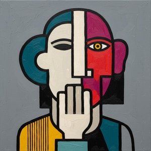 Fragmentierte Seele: Eine Monumentale Studie In Geometrischer Farbe Und Skulpturaler Form — Laurent Fabre