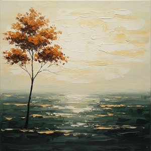 Solitary Sentinel Amidst The Sculptural Echoes Of A Silent Ochre Horizon — David Moreau