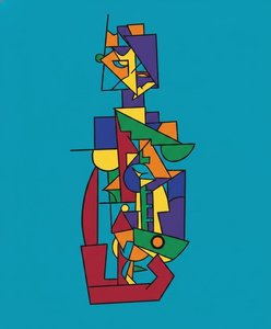 Prismatic Silhouette: A Singular Geometric Study In Vibrant Chromatic Order — Jean-paul Blanchet