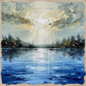 Ethereal Radiance: A Solitary Masterpiece Of Piercing Light And Impasto Sea — Christian Noiret