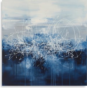 Indigo Stratification: Ephemeral Traces Against The Overcast Zenith's Deep Echoes — Christian Noiret
