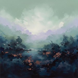 Ethereal Radiance Amidst Midnight Shadows: A Singular Vision Of Luminous Atmospheric Depth — Christian Noiret, Contemporary Abstract