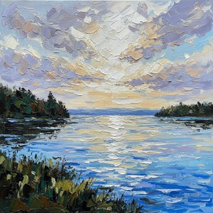 Horizon Éthéré : Une Étude Méditative Des Cieux Céruléens Et Des Eaux Sculpturales — Christian Noiret
