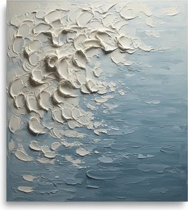 Ethereal Surge In Slate And White: A Sculptural Study Of Fluid Motion — David Moreau