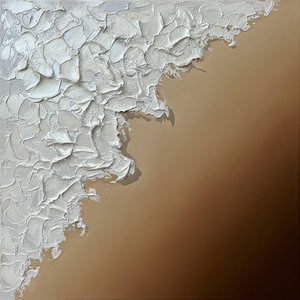 Monolithic White Impasto Over An Ochre Void: A Singular Study In Textural Tension — David Moreau