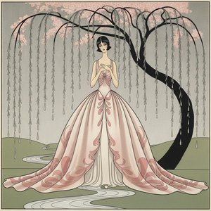 Rami Di Salice E L'abito Rosa Antico — Valentin Laurent De Courcey