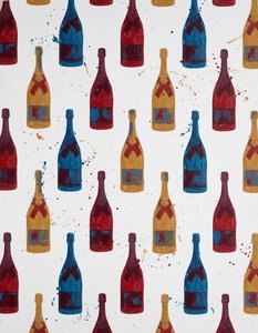 Rhythmic Effervescence: A Monolithic Study Of Crimson, Azure, And Gilded Spontaneity — Julien Vasseur