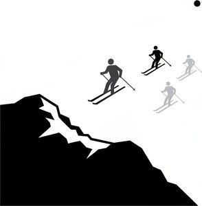 Descente Éphémère À Travers Le Silence Monochrome Et L'écho De L'infinie Solitude Alpine — Laurent Bernard