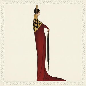 Silhouette Cremisi In Scacchi Oro E Nero — Valentin Laurent De Courcey