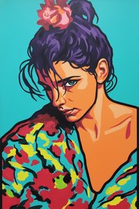 Fragmentierte Melancholie In Cyan Und Violet: Eine Singuläre Vision Introspektiver Anmut — Caroline Pelletier
