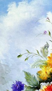 Barockes Blumenstillleben Mit Pfingstrosen