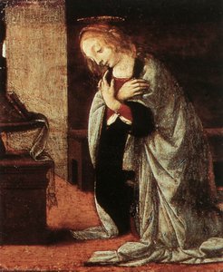 Annunciation (detail) (12) — Leonardo Da Vinci