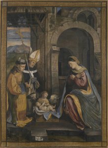 The Virgin Adoring The Child With St. Stephen And St. Antoninus Of Florence — Callisto Piazza Da Lodi