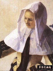 Young Woman With A Water Jug (detail) — Johannes Vermeer
