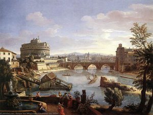 The Castel Sant'angelo From The South — गस्पार वैन विटेल (कैस्पर एंड्रियान्स वैन विटेल)