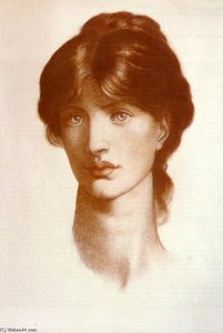 Studie Für Eine Vision Von Fiammetta — Dante Gabriel Rossetti
