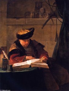 Portrait Of The Painter Joseph Aved (also Known As The Philosopher) — Jean Siméon Chardin