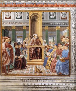 St Augustine Teaching In Rome (scene 6, South Wall) — Benozzo Gozzoli