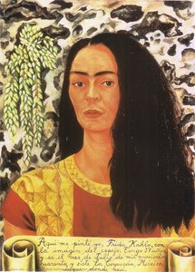 Self Portrait With Loose Hair — Frida Kahlo