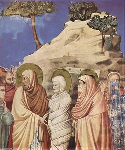 Szene Aus Dem Leben Christi Nr. 25: 9. Auferweckung Des Lazarus (detail) — Giotto Di Bondone